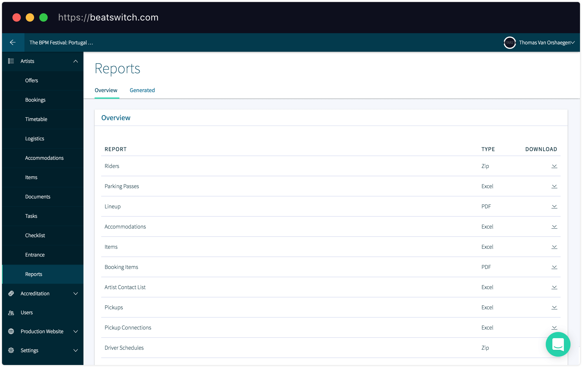 Generate reports on the fly